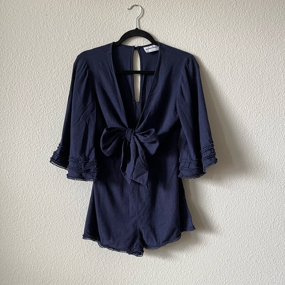 Finders Keepers Pants - Finders Keepers Limoncello Tie Front Romper Size Small